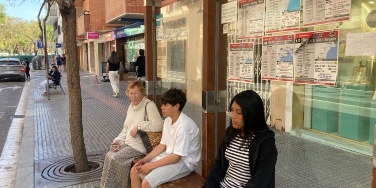 En la parada de Vara de Rey, en la avenida de España, los usuarios encuentran solo información desactualizada y confusa sobre las nuevas líneas.