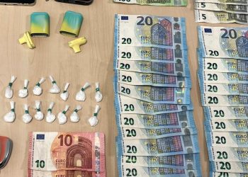 Imagen de las bolsas de cocaína