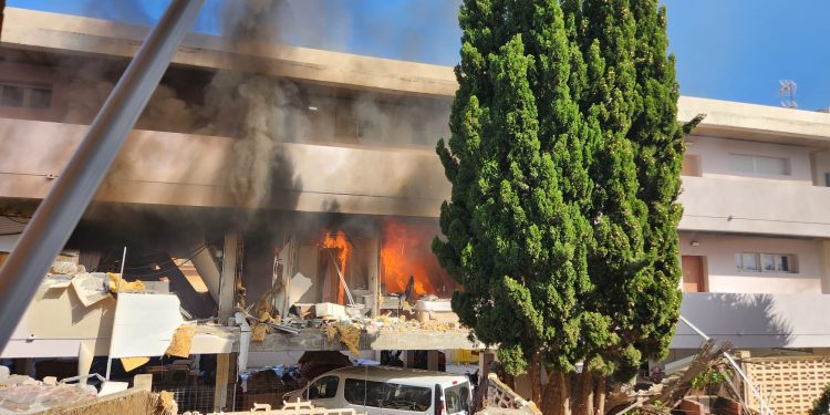 Imagen de la vivienda en la que se produjo la explosión.