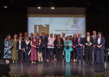 Imagen de los premiados en la gala del deporte de Formentera