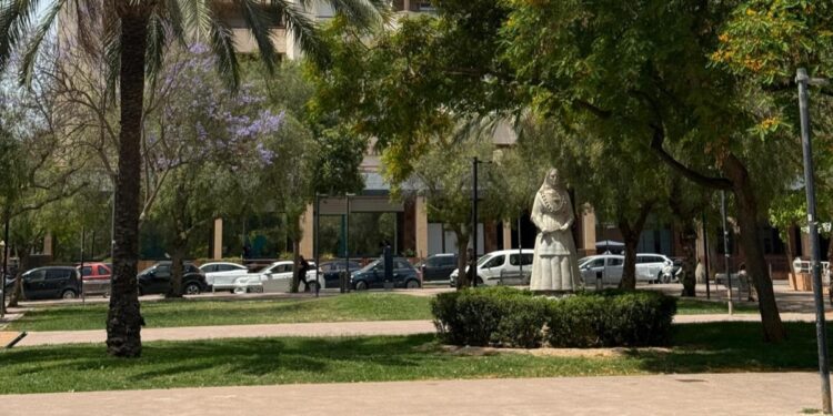 El parque de sa Colomina, en el que se instalará la carpa este viernes, donde se proyecta la transformación.
