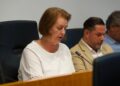La concejala Carmen Domínguez durante el pleno