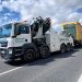 El incidente produjo dos horas de retenciones hasta que Grúas Ibiza pudo llevarse el tráiler.