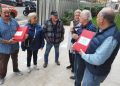 Un grupo de miembros de la asociación, ahora constituida, en una imagen de la entrega de firmas ante el Consell para exigir medidas urgentes por el agua en Ibiza, en 2024.