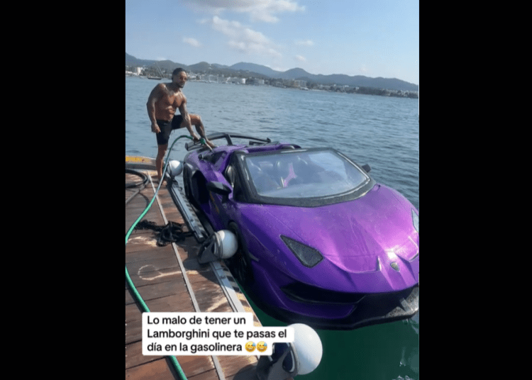 Uno de los 'lamborguini' acuáticos promocionados en la cuenta de la empresa. Foto: Redes