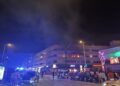 Incendio en Platja d'en Bossa. Imagen de Jorge Ramiro cedida