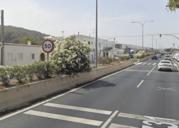 Carretera de Sant Antoni a la altura del polígono de Can Negre donde sucedieron los hechos.