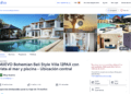 Captura de la plataforma VRBO donde la villa está en alquiler con otro nombre.