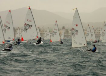Imagen de la competición en Ilca. Foto: Club Náutico Ibiza