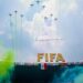 Las letras gigantes de FIFA en la apertura del Mundial 2026, obra de la empresa Kkora Creations, de tres ibicencos. Fotos cedidas a Noudiari por Thomas Clark