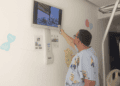 imagen de archivo de un televisor en una habitación de Can Misses.