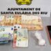 Imagen del dinero y sustancias estupefacientes pertenecientes a uno de los detenidos