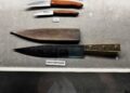 El cuchillo que se exhibe en el museo es una cutxilla ibicenca fabricada en 2013 por el artesano Joan Bonet, conocido como "Frareta", en su taller de Santa Gertrudis.  Foto B. C. cedida a Noudiari.