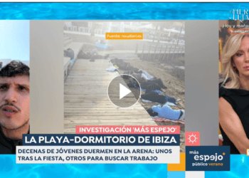 Susana Griso habla con Juan, un trabajador colombiano que lleva tres años en Ibiza y que les informa de las terribles condiciones del acceso a la vivienda. Imagen de Espejo Público de Antena 3.