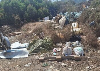 Acumulación de basura en la zona de casas baratas, Ca n'Escandell, en el municipio de Ibiza en unas imágenes de denuncia hechas públicas en redes sociales. Fotos de Maria José Albert Delgado.
