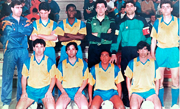 Sergio Braga, tercero por la izquierda en la fila de arriba, con el Ibiza FS.