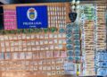Llamativa cantidad y variedad de drogas que llevaba encima el conductor.