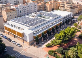 Así será el nuevo Mercat Nou, llamado Ciutat d'Eivissa, en una proyección que no es totalmente fiel a lo que será el resultado final.