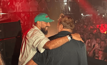 Borja Iglesias y David Guetta en la discoteca de Sant Rafel