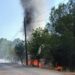 El inicio de las llamas a la altura del Camí Vell de Can Furnet en Santa Eulària, tras el inicio del incendio. Imagen: Conselleria Medi Rural.