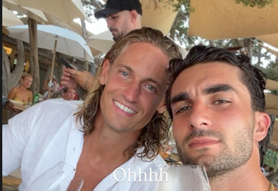 Marcos Llorente y Ferran Torres, en es Jondal, Ibiza, disfrutando de sus vacaciones en Ibiza