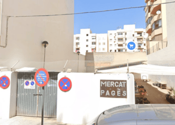 Imagen del antiguo Mercat Pagès donde se levantarán las viviendas