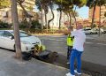 Limpieza para prevenir que se acumule agua en imbornales en caso de tormentas.