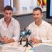 El concejal de Fiestas, Miguel Tur, y el alcalde de Sant Antoni, Marcos Serra, en la presentación de las fiestas.