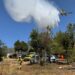 Medios de Ibanat actúan sobre el incendio en Sant Joan esta tarde.