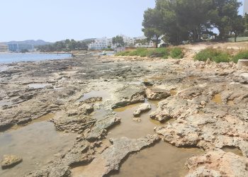 Vertido de aguas fecales en la costa de Cala de Bou en julio en una imagen de Salvem sa Badia.