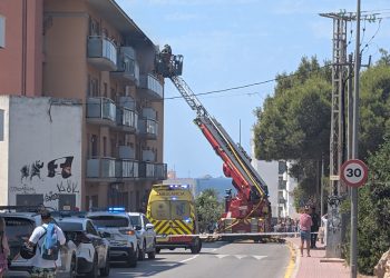 Imagen de la actuación llevada a cabo por los bomberos de Ibiza