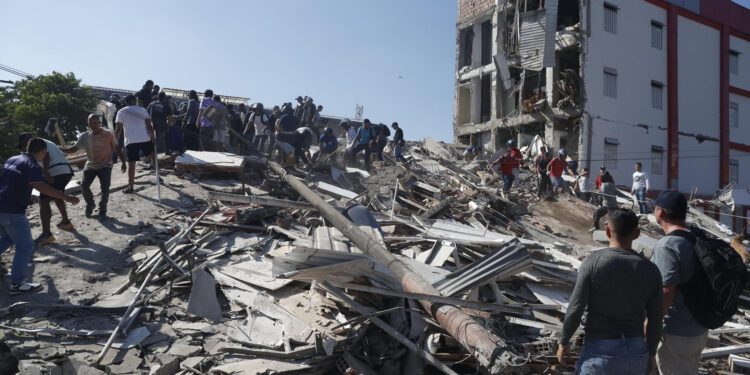 Una imagen del terremoto compartida por la agencia EFE.