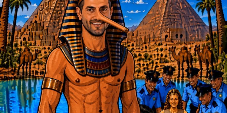 El faraó Markhamon amb es peus a remull. 7bts