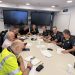 Mandos de los cuerpos de Emergencias durante una reunión ante el próximo episodio de lluvias. Foto: Caib