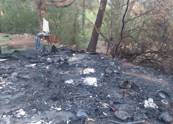 Imagen de los restos del incendio en Casa Lola.