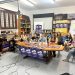 Un momento de la rueda de prensa encabezada por AJE sobre la convocatoria de manifestación contra la ampliación del aeropuerto de Ibiza. Foto Noudiari.es