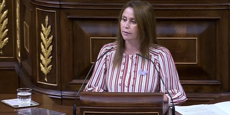 Milena Herrera, diputada ibicenca, en el Congreso.