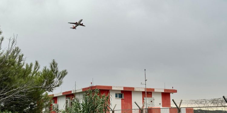Aeropuerto de Ibiza desde el Torrent de sa Font. Foto Noudiari.es