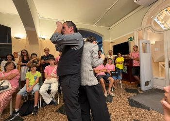 Un moment de la representació de l'obra de l'escriptora eivissenca.