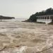 Imagen de la playa de Cala Saona arrasada por una riada y convertida en un torrente.