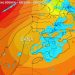 La previsión de la Aemet sitúa la DANA sobre el Mediterráneo.