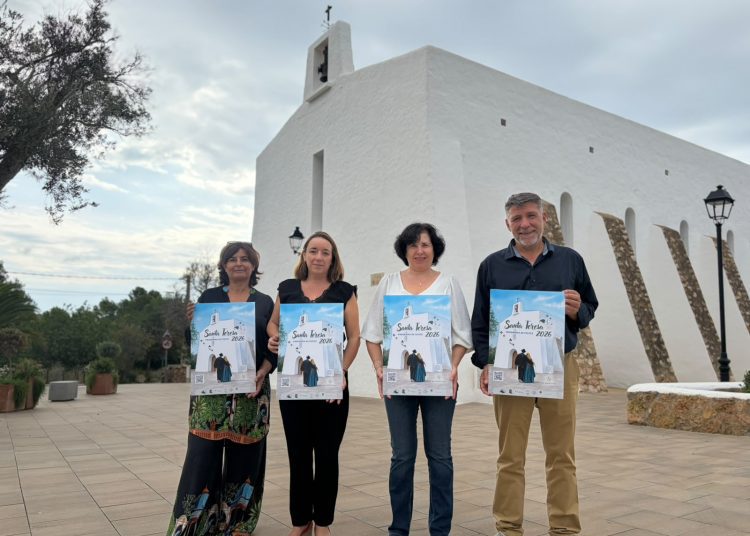 Imagen de presentación del cartel de fiestas de Santa Teresa en es Cubells. Imagen: Ayto. Sant Josep
