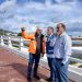 El alcalde de Sant Josep, Vicent Roig, el director de Emergencias, Pablo Gárriz, y el conseller de Medi Ambient, Nacho Andrés, han visitado esta mañana algunos puntos de la isla, como la autovía del aeropuerto. Foto: Govern