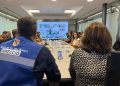 Imagen de una reunión del CECOPI esta mañana.
