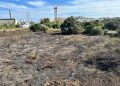 La superficie quemada, una zona de vegetación cercana a la central de Gesa, junto al segundo cinturón de ronda. Foto: Noudiari