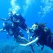Jóvenes voluntarios de Salvem sa Badia en una actividad de buceo. Foto: Salvem sa Badia