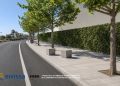 Diseño gráfico de la futura zona peatonal junto a la E-10 y Sa Real. Imagen: Ayto. Ibiza